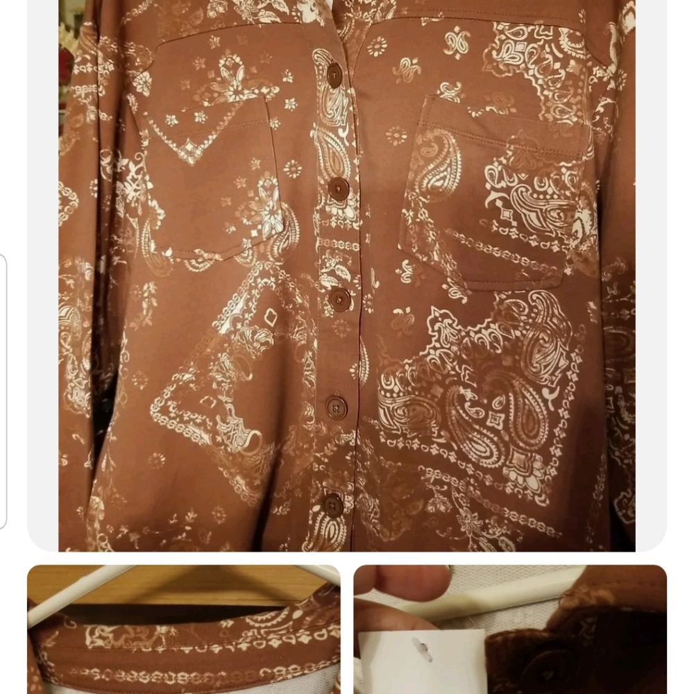 Catoes ladies Large shirt can be used as shirt or light jacket. Button down new